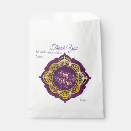 Navy Blue en of Violet met Gold Mandalas Bedankzakje
