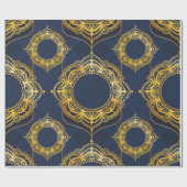 Navy Blue en of Violet met Gold Mandalas Cadeaupapier (Vlak)