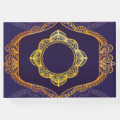 Navy Blue en of Violet met Gold Mandalas Gastenboek (Achterkant)