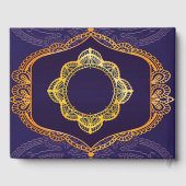 Navy Blue en of Violet met Gold Mandalas Gastenboek (Achterkant)