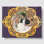 Navy Blue en of Violet met Gold Mandalas Gastenboek (Voorkant)