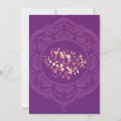 Navy Blue en of Violet met Gold Mandalas Kaart (Achterkant)