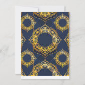Navy Blue en of Violet met Gold Mandalas Kaart (Achterkant)