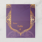 Navy Blue en of Violet met Gold Mandalas Plaatskaartje (Buitenkant ongevouwen)