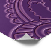 Navy Blue en of Violet met Gold Mandalas Poster (Hoek)