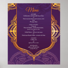 Navy Blue en of Violet met Gold Mandalas Poster