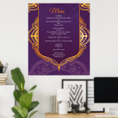 Navy Blue en of Violet met Gold Mandalas Poster (Thuiskantoor)