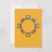 Navy Blue en of Violet met Gold Mandalas RSVP Kaartje (Achterkant)