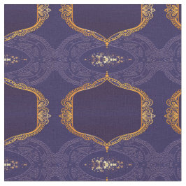 Navy Blue en of Violet met Gold Mandalas Stof