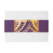 Navy Blue en of Violet met Gold Mandalas Uitnodigingen Wikkel (Achterkant Voorbeeld)