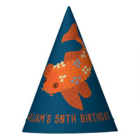 Navy Blue en Oranje Koi Fish