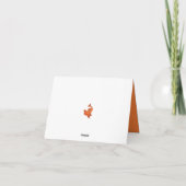 Navy Blue en Oranje Koi Goldfish Bedankkaart (Achterkant)