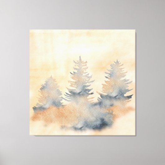 Navy Blue en Oranje landschap buitenshuis Canvas Afdruk (Voorkant)