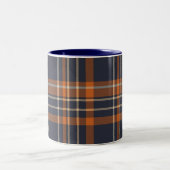 Navy Blue en Oranje Pset Tweekleurige Koffiemok (Center)