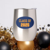 Navy Blue en Oranje School Kleuren Class Jaar