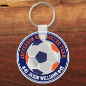 Navy Blue en Oranje ⚽ Sleutelhanger (Achterkant)