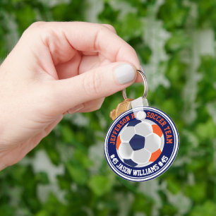 Navy Blue en Oranje ⚽ Sleutelhanger