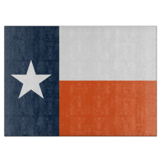 Navy Blue en Oranje Texas Flag Snijplank