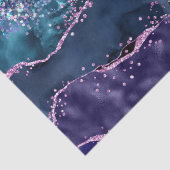 Navy Blue en Paars Glitter Ocean Agate Tissuepapier (Detail)