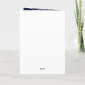 Navy Blue en Paarse Ocean Agaat Verjaardag Bedankkaart (Achterkant)