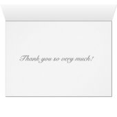 Navy Blue en Pink Dahlia Floral Hartelijk dank (Binenzijde Horizontaal (Onderkant))