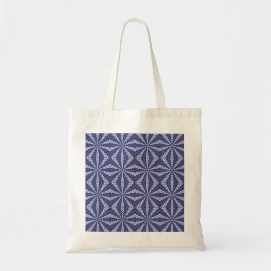 Navy Blue en Pink Origami Fortune Teller Pattern Tote Bag (Voorkant)