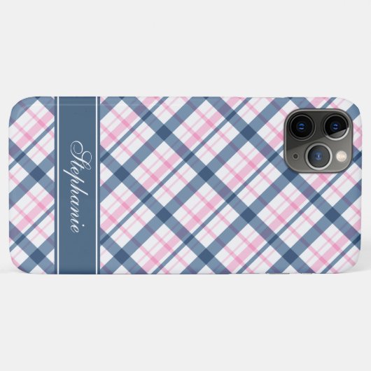 Navy Blue en PInk Pset Pattern Case-Mate iPhone Case (Achterkant (horizontaal))