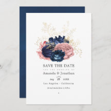 Navy Blue en Pink  Rozen Weddenfoto