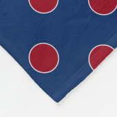 Navy Blue en Red Polka Dot gepersonaliseerd Fleece Deken (Hoek)