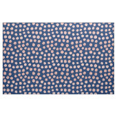 Navy Blue en Roos Gold Dot Fabric Stof (Fat Quarter)