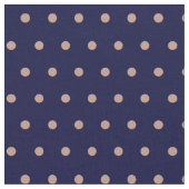 Navy Blue en Roos Gold Textured Polka Dot Pattern Stof (Close Up)