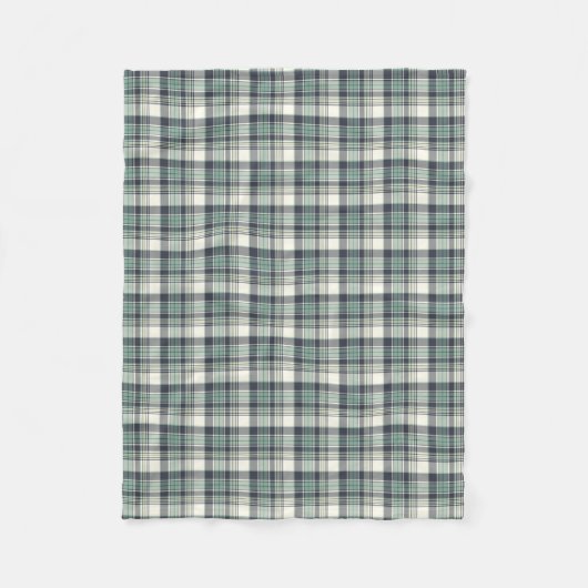 Navy Blue en Seafoam Green Pset Fleece Deken (Voorkant)