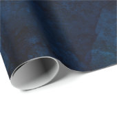 Navy Blue en Silver Faux Glitter Agate Cadeaupapier (Rol Hoek)