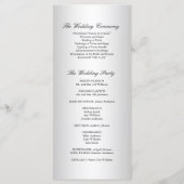 Navy Blue en Silver Lace Programmakaart (Achterkant)