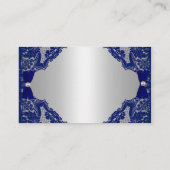 Navy Blue- en Silver-opvangkaarten Informatiekaartje (Achterkant)