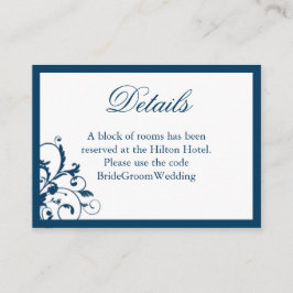 Navy Blue en Silver Wedding Suite Kaart
