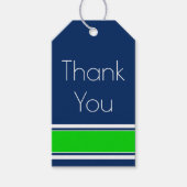 Navy Blue en Summer Green Dank u gepersonaliseerd Cadeaulabel (Voorkant)