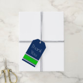Navy Blue en Summer Green Dank u gepersonaliseerd Cadeaulabel (Met Touw)