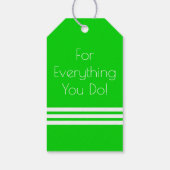 Navy Blue en Summer Green Dank u gepersonaliseerd Cadeaulabel (Achterkant)