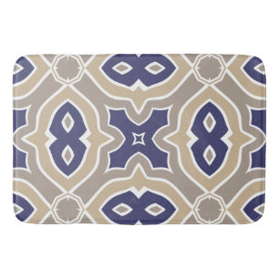 Navy Blue en Taupe Moroccan Badmat