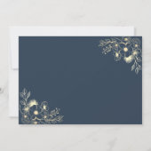 Navy Blue en Terracotta bruiloft redden de datum Save The Date (Achterkant)