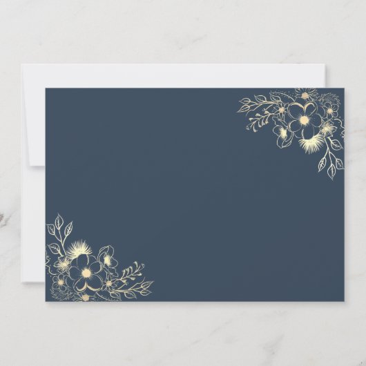 Navy Blue en Terracotta bruiloft redden de datum Save The Date (Achterkant)