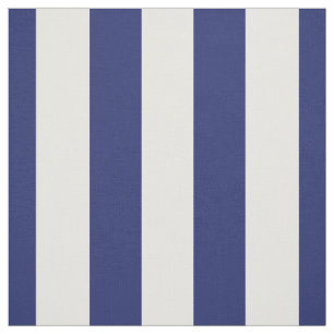 Navy Blue en White 1,5-inch Stripes Pattern Stof