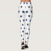 Navy Blue en White American Flag geïnspireerd Leggings (Achterkant)
