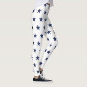 Navy Blue en White American Flag geïnspireerd Leggings (Rechts)
