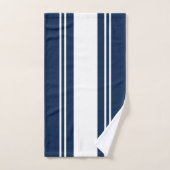Navy Blue en White Bad Handdoek (Handdoek)