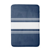 Navy Blue en White Badmat (Voorkant Verticaal)