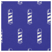 Navy Blue en White Barbershop Pole Pattern Stof (Close Up)