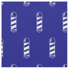 Navy Blue en White Barbershop Pole Pattern Stof