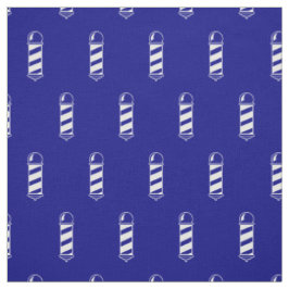 Navy Blue en White Barbershop Pole Pattern Stof